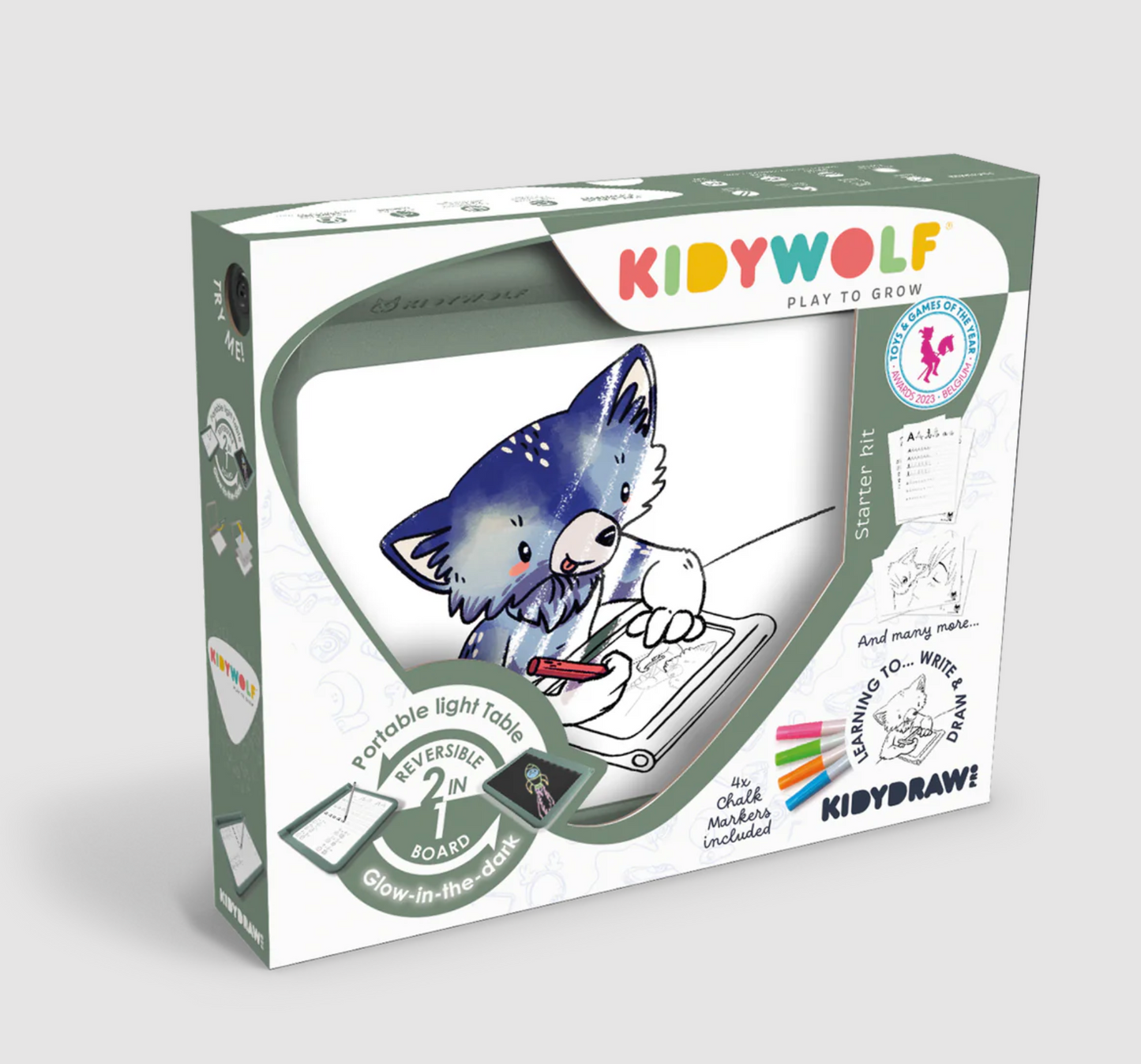 KIDYDRAW PRO - TABLETA PARA DIBUJAR 2 EN 1 - KIDYWOLF