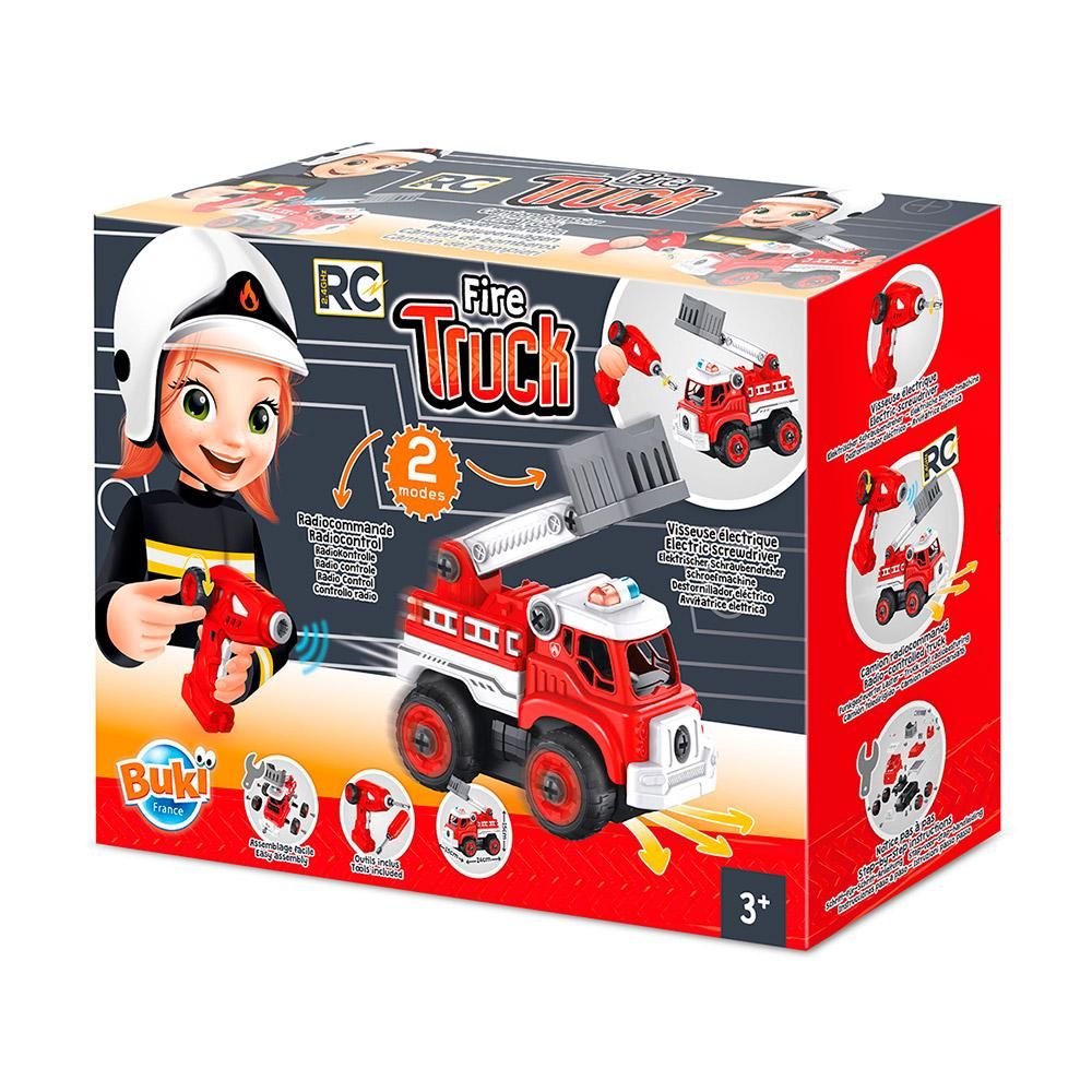 CAMIÓN DE BOMBEROS - CONSTRUYE TU CAMIÓN+MANDO - BUKI