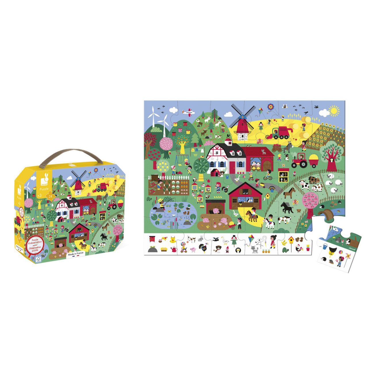 PUZZLE DE OBSERVACIÓN "LA GRANJA" - 24 PIEZAS - JANOD