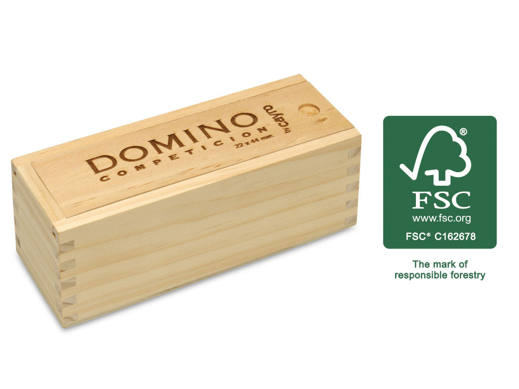 DOMINÓ COMPETICIÓN- CAJA DE MADERA