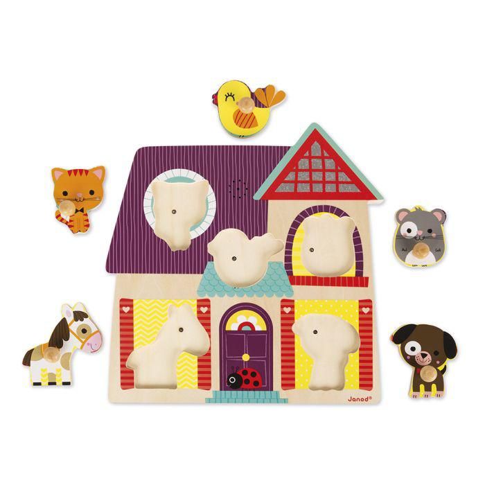 MIS AMIGOS LOS ANIMALES - PUZZLE ENCAJABLE MUSICAL - JANOD