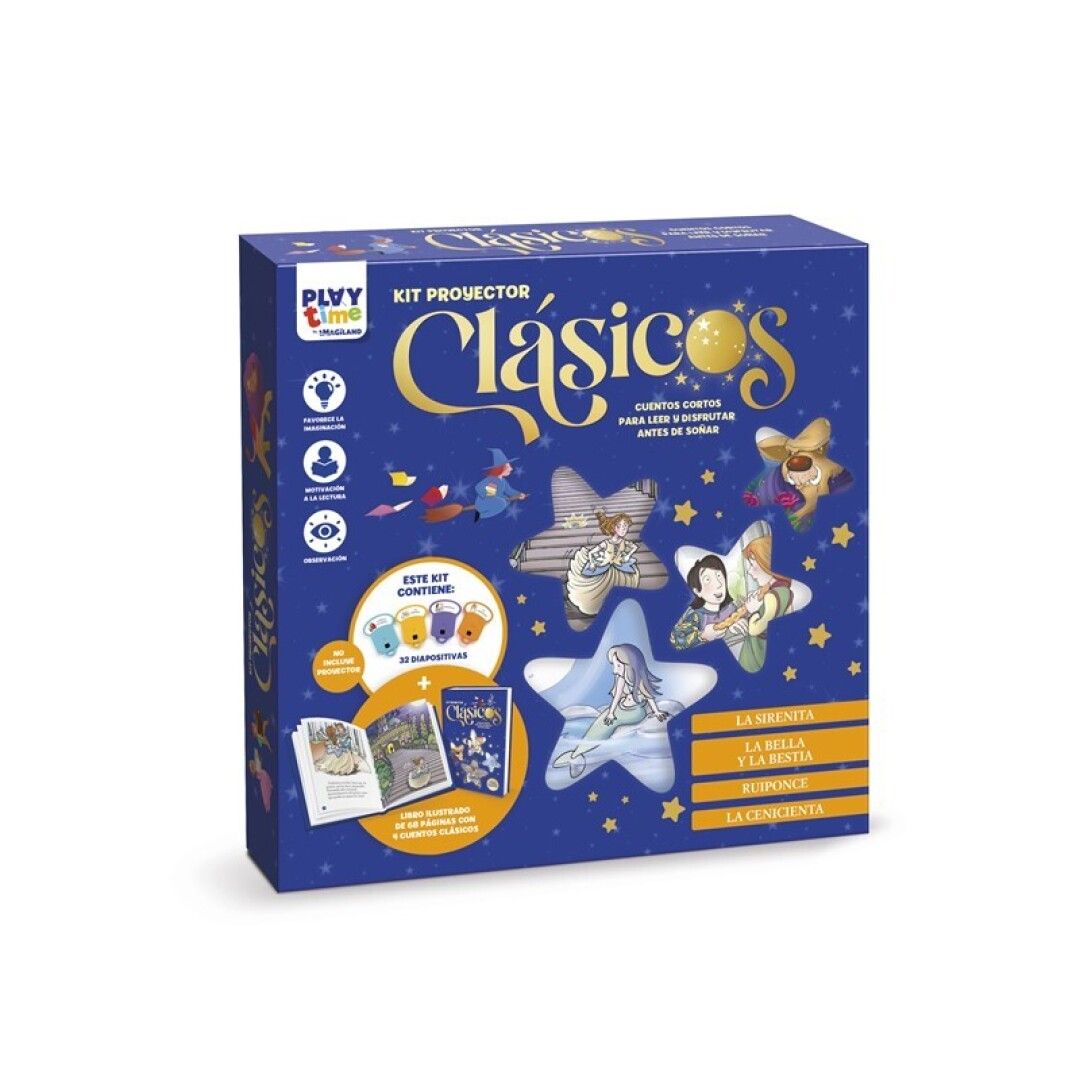 PACK CUENTOS CLÁSICOS - DIAPOSITIVAS + LIBRO ILUSTRADO - NARANJA