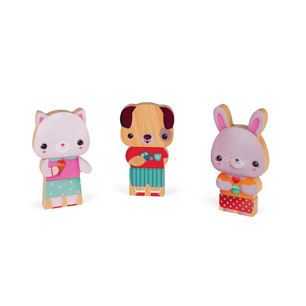 ANIMALES DIVERTIDOS DE COMPAÑIA- PUZZLE MAGNÉTICO-