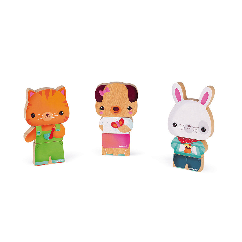 ANIMALES DIVERTIDOS DE COMPAÑIA- PUZZLE MAGNÉTICO-