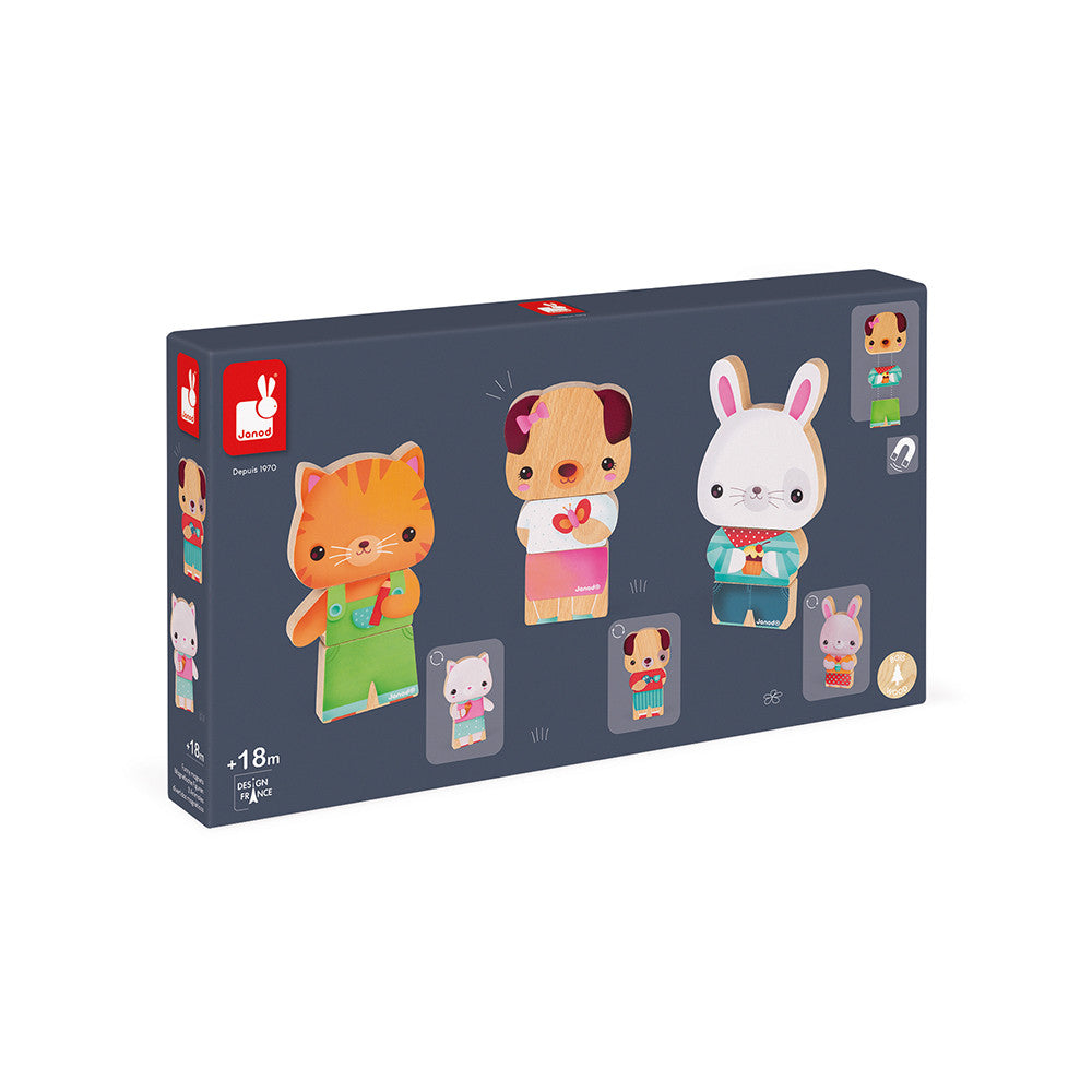 ANIMALES DIVERTIDOS DE COMPAÑIA- PUZZLE MAGNÉTICO-
