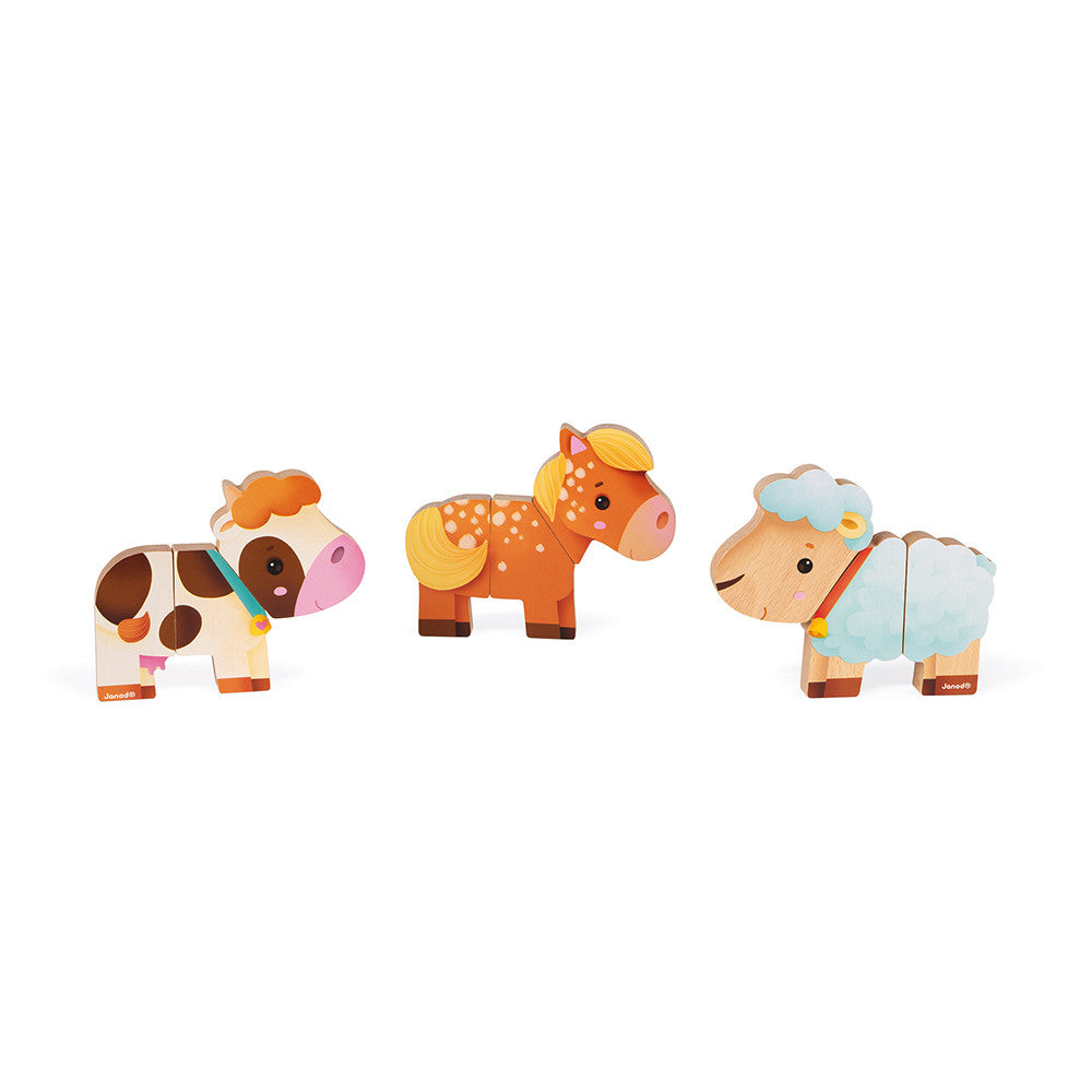 ANIMALES DIVERTIDOS DE LA GRANJA- PUZZLE MAGNÉTICO-