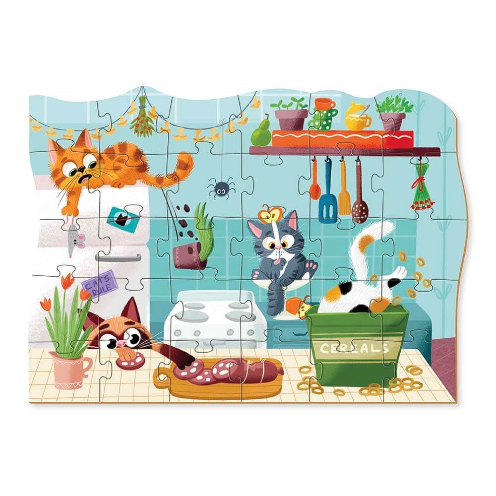 PUZZLE MASCOTAS - GATOS TRAVIESOS-