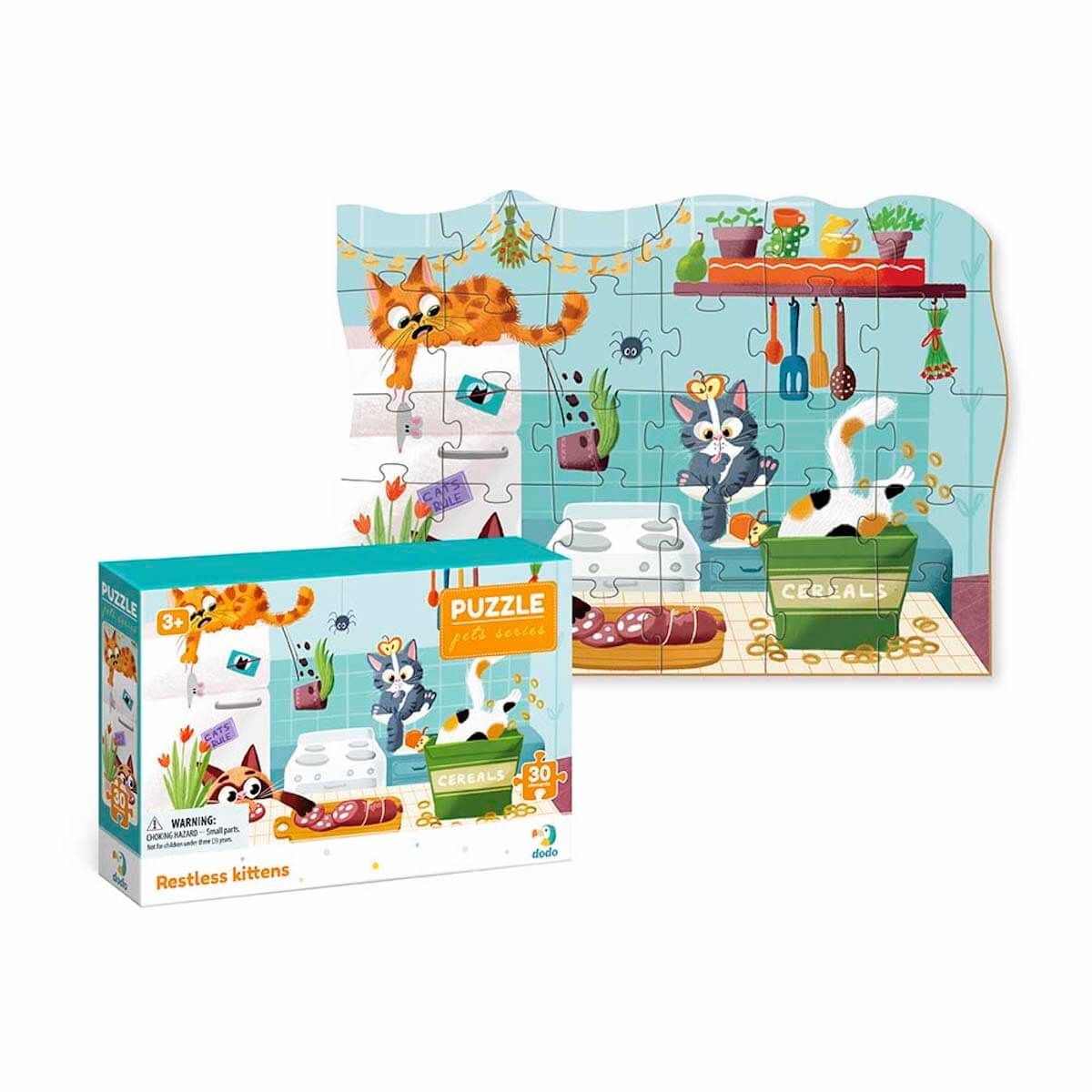 PUZZLE MASCOTAS - GATOS TRAVIESOS-