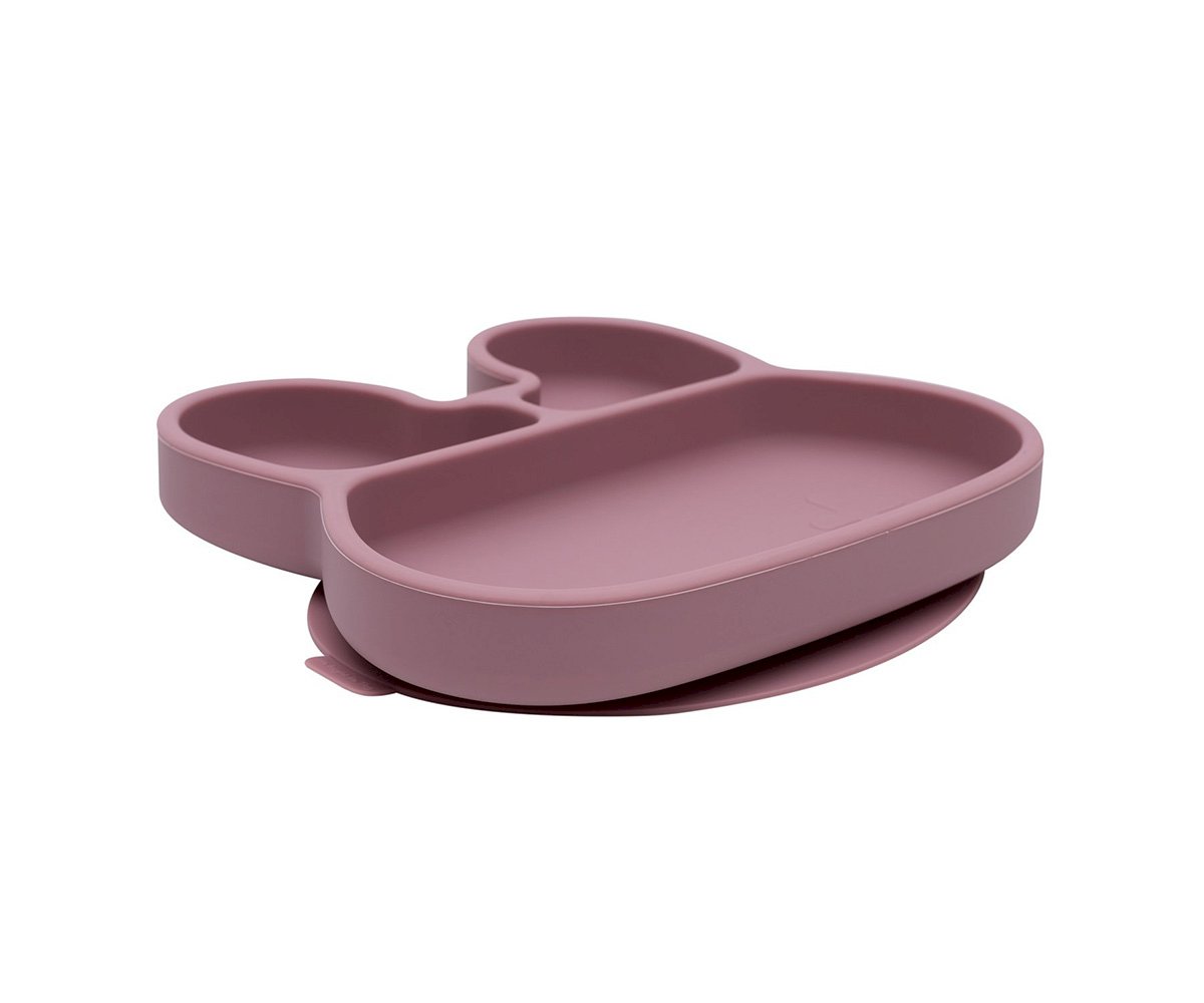 Plato con Ventosa Conejito Rosa Empolvado - We Might Be Tiny