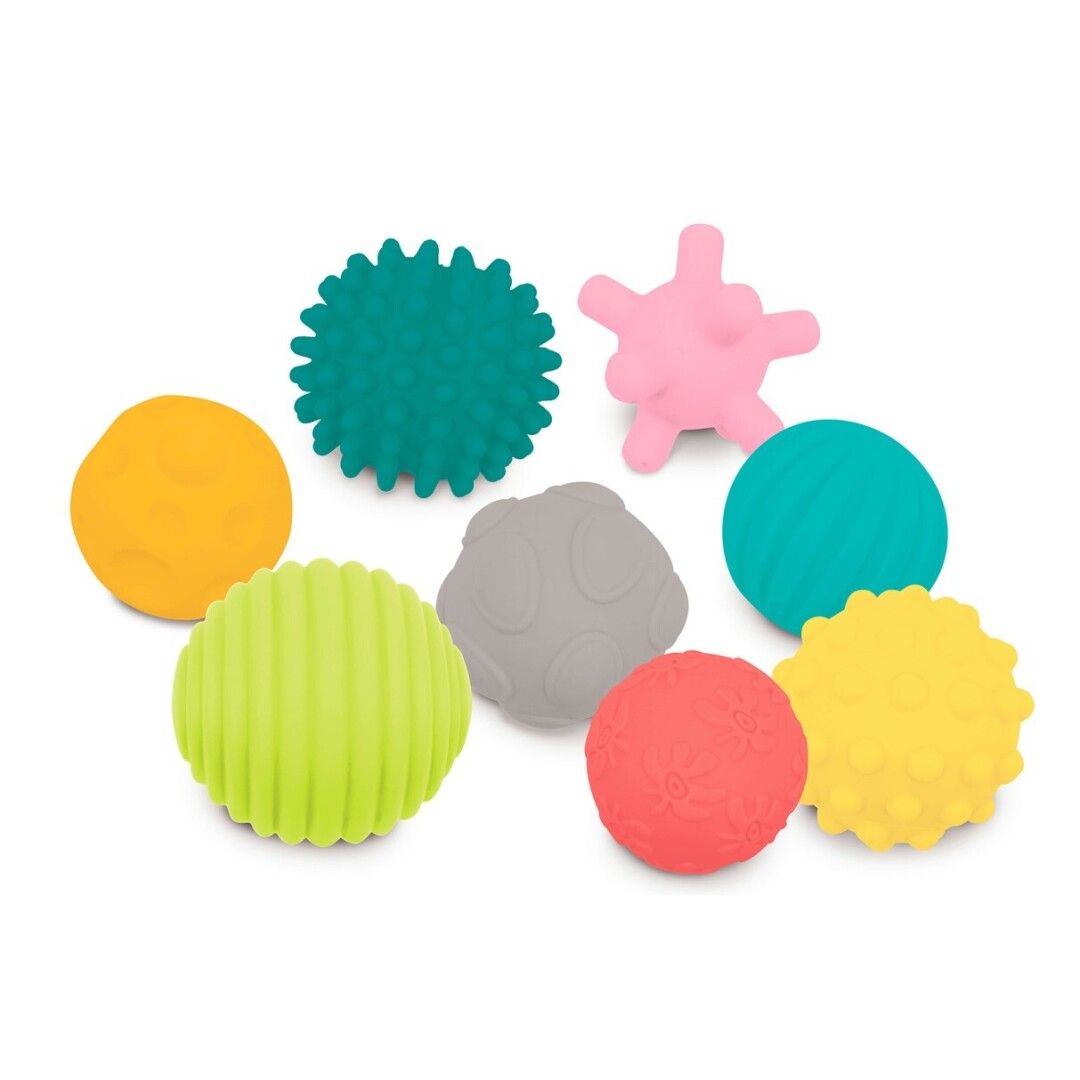 BOTE CON 8 PELOTAS SENSORIALES - LUDI