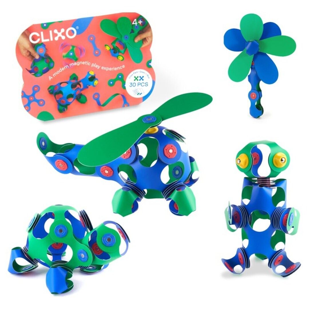 CLIXO CREW PACK- GREEN+BLUE - 30 PIEZAS