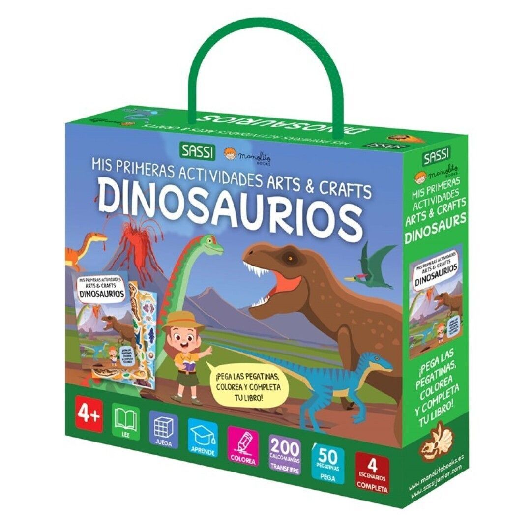 DINOSAURIOS - MIS PRIMERAS ACTIVIDADES ARTS & CRAFTS - MANOLITO BOOKS