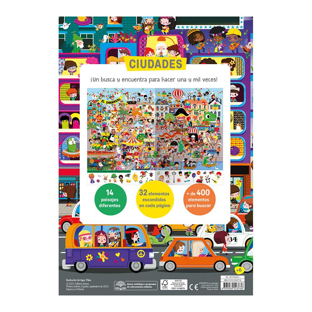 LIBRO BUSCA Y ENCUENTRA EN LAS CIUDADES + 6 AÑOS - AUZOU -