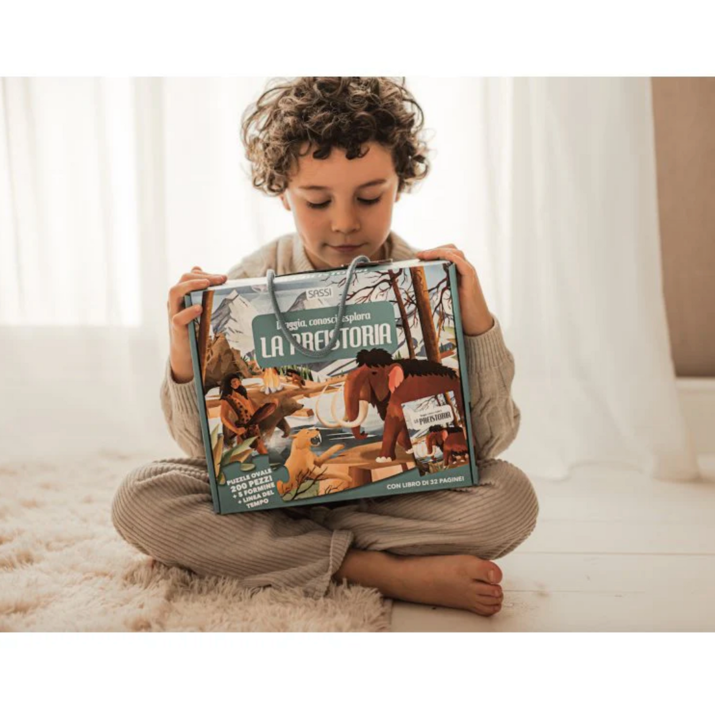 LA ERA PREHISTÓRICA - PUZZLE OVAL + 5 FIGURAS + LIBRO + PÓSTER - MANOLITO BOOKS