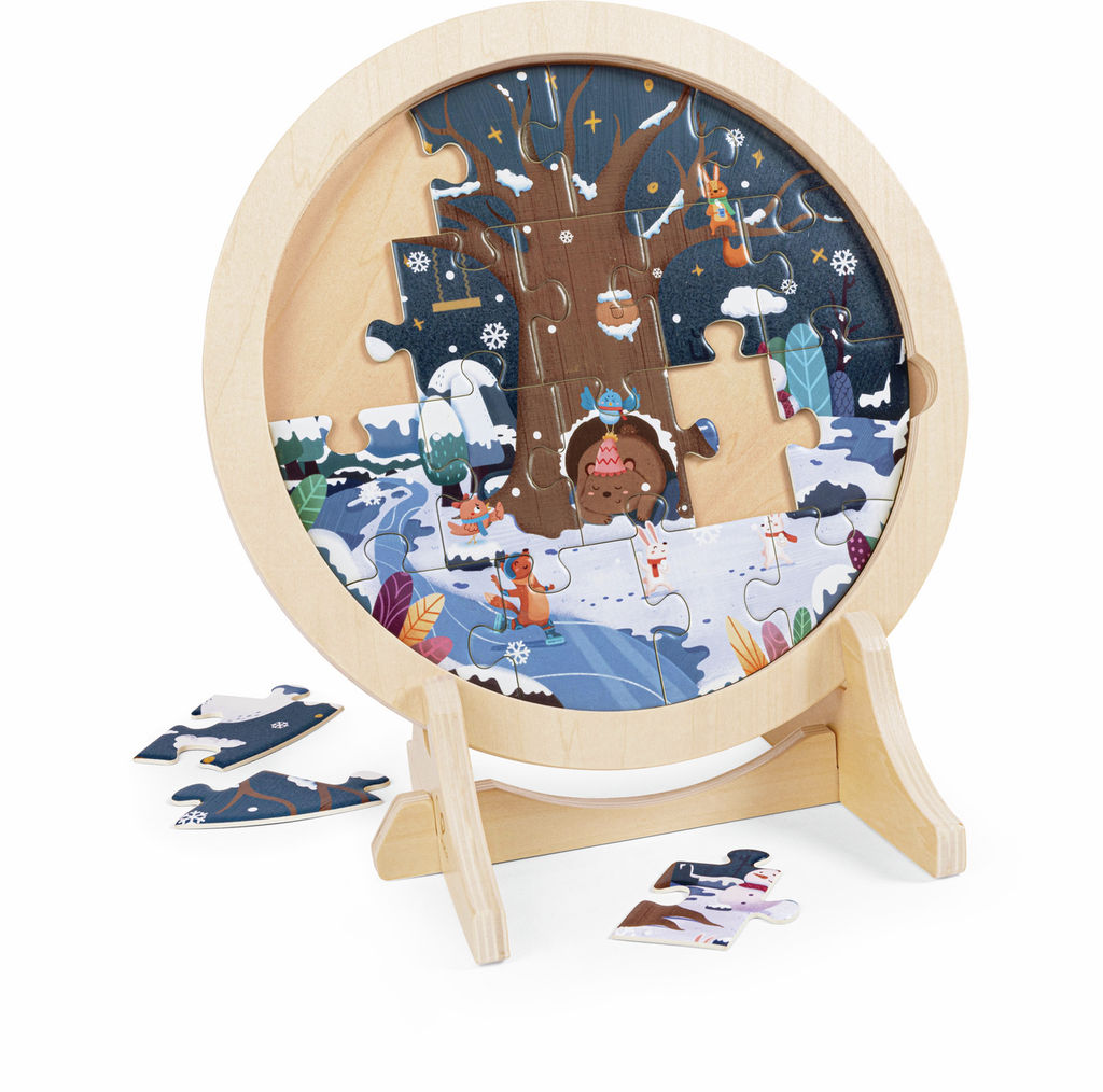 PUZZLE 4 ESTACIONES DEL AÑO + SOPORTE - HAPE