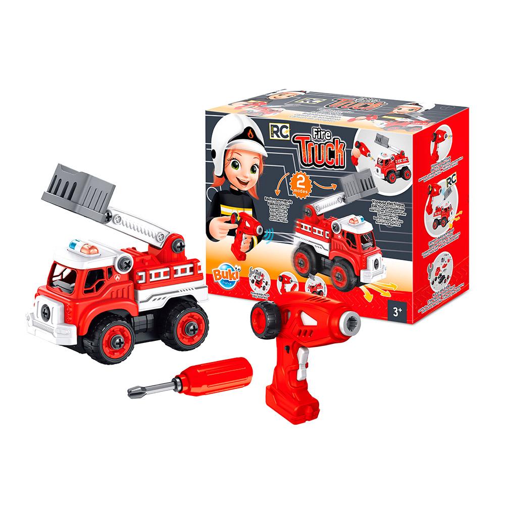 CAMIÓN DE BOMBEROS - CONSTRUYE TU CAMIÓN+MANDO - BUKI