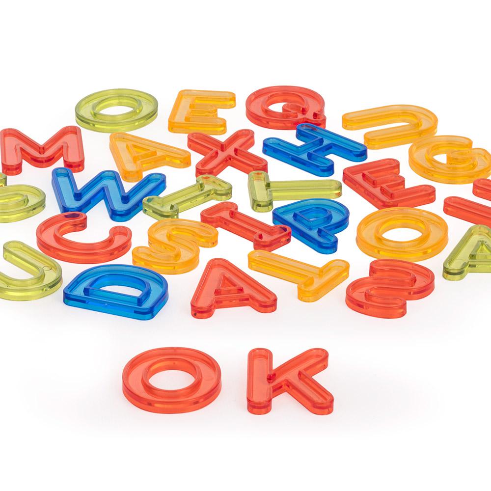 LETRAS TRASLÚCIDAS MAYÚSCULAS - 76 PIEZAS- MINILAND -