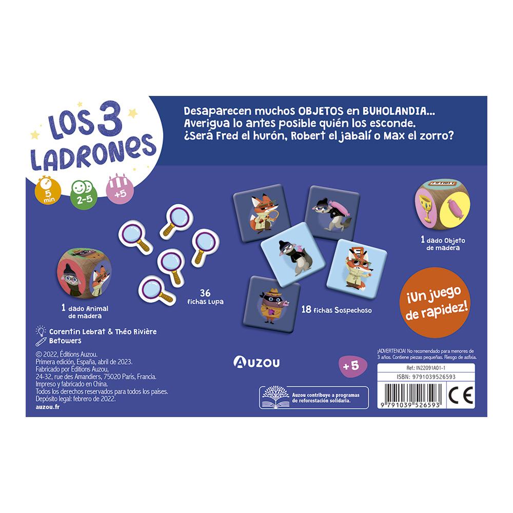LOS TRES LADRONES - JUEGO DE RAPIDEZ - AUZOU