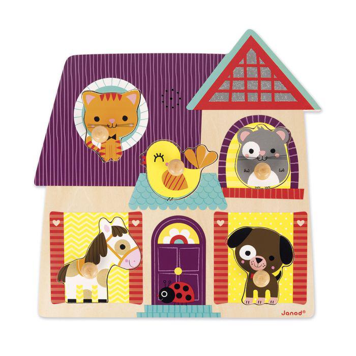 MIS AMIGOS LOS ANIMALES - PUZZLE ENCAJABLE MUSICAL - JANOD