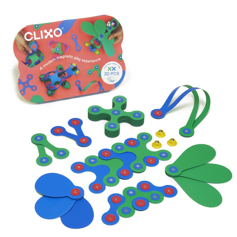 CLIXO CREW PACK- GREEN+BLUE - 30 PIEZAS