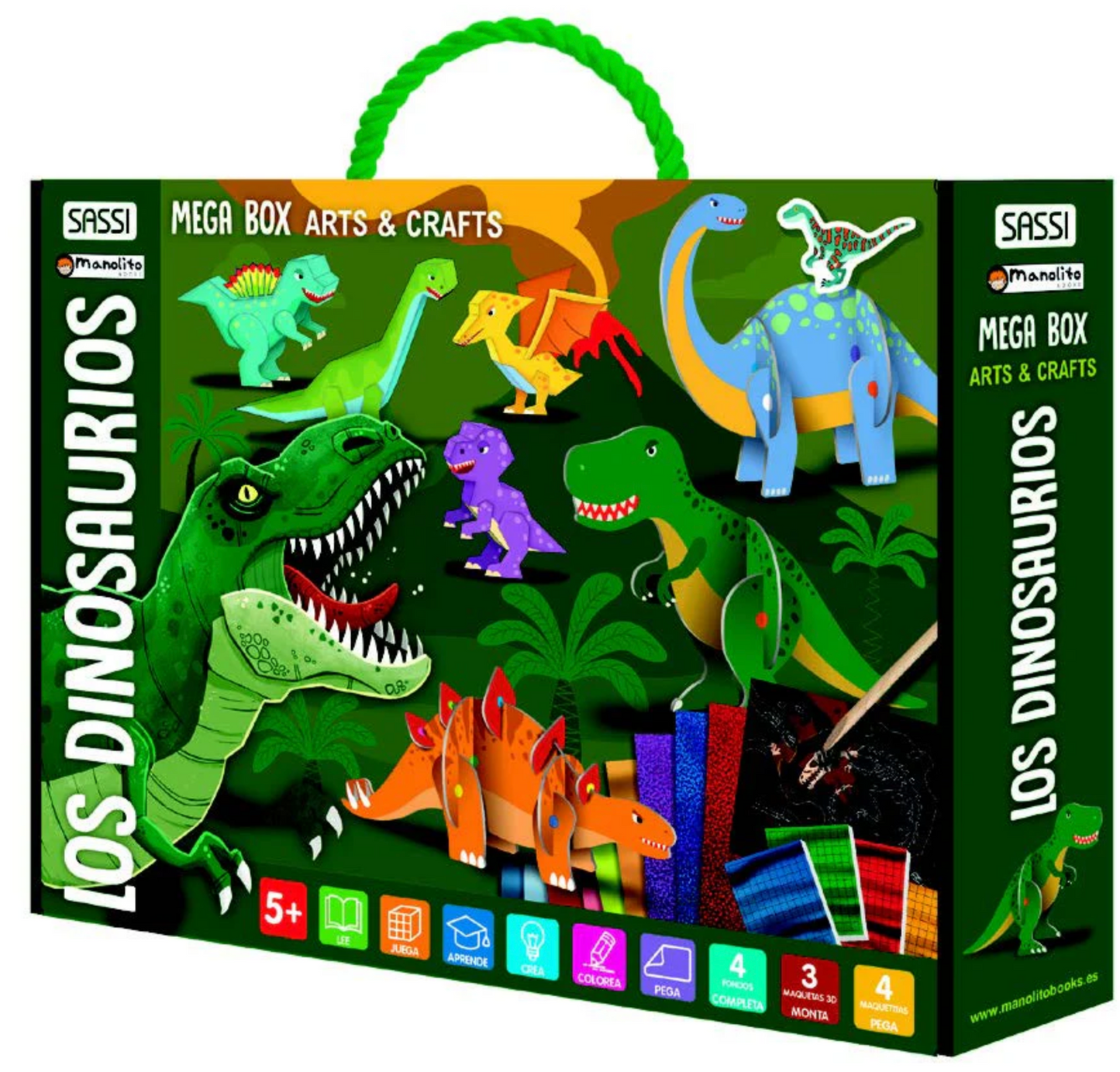 DINOSAURIOS - ARTS & CRAFTS MEGA BOX - MANOLITO BOOKS