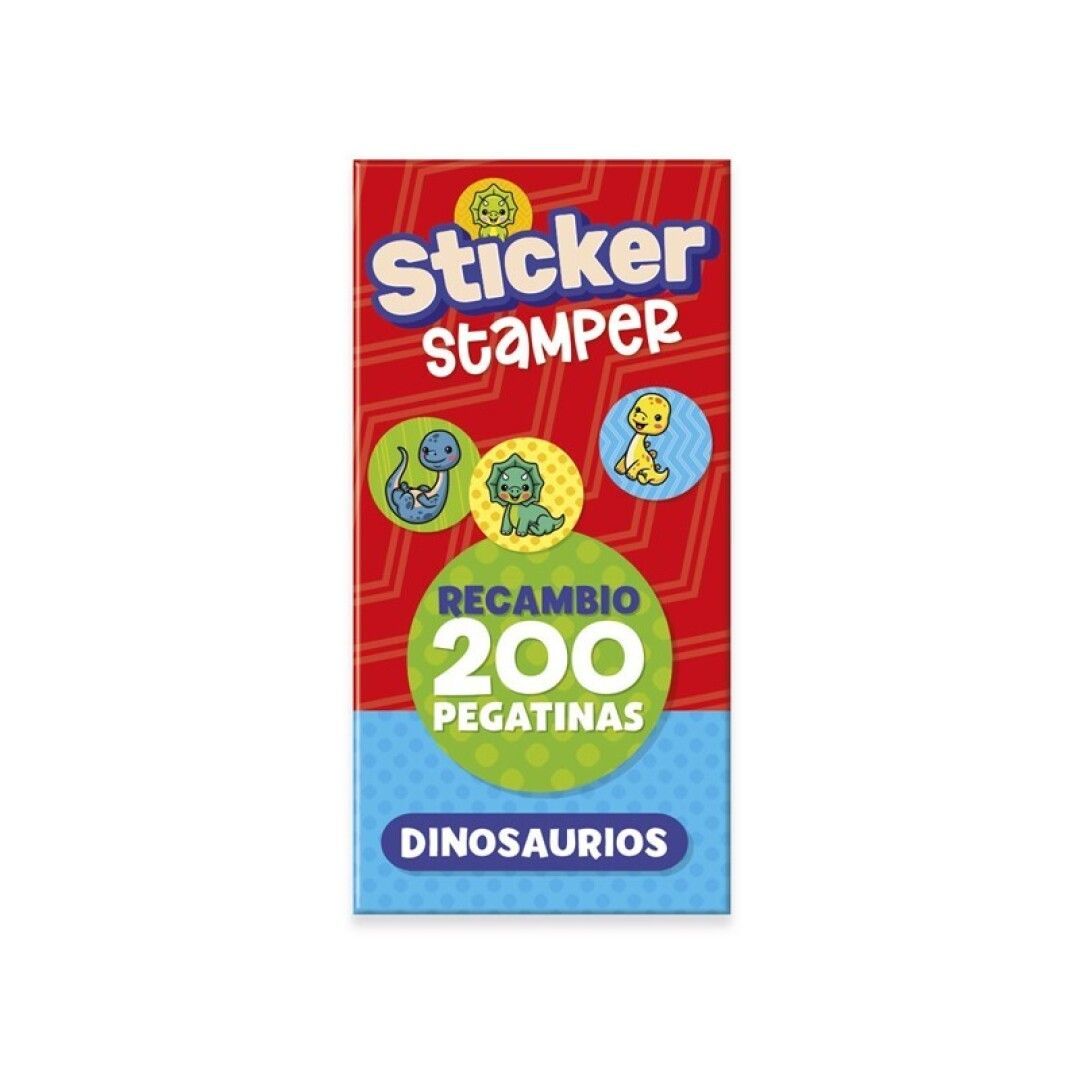 RECAMBIO STICKER STAMPER - DINOSAURIOS
