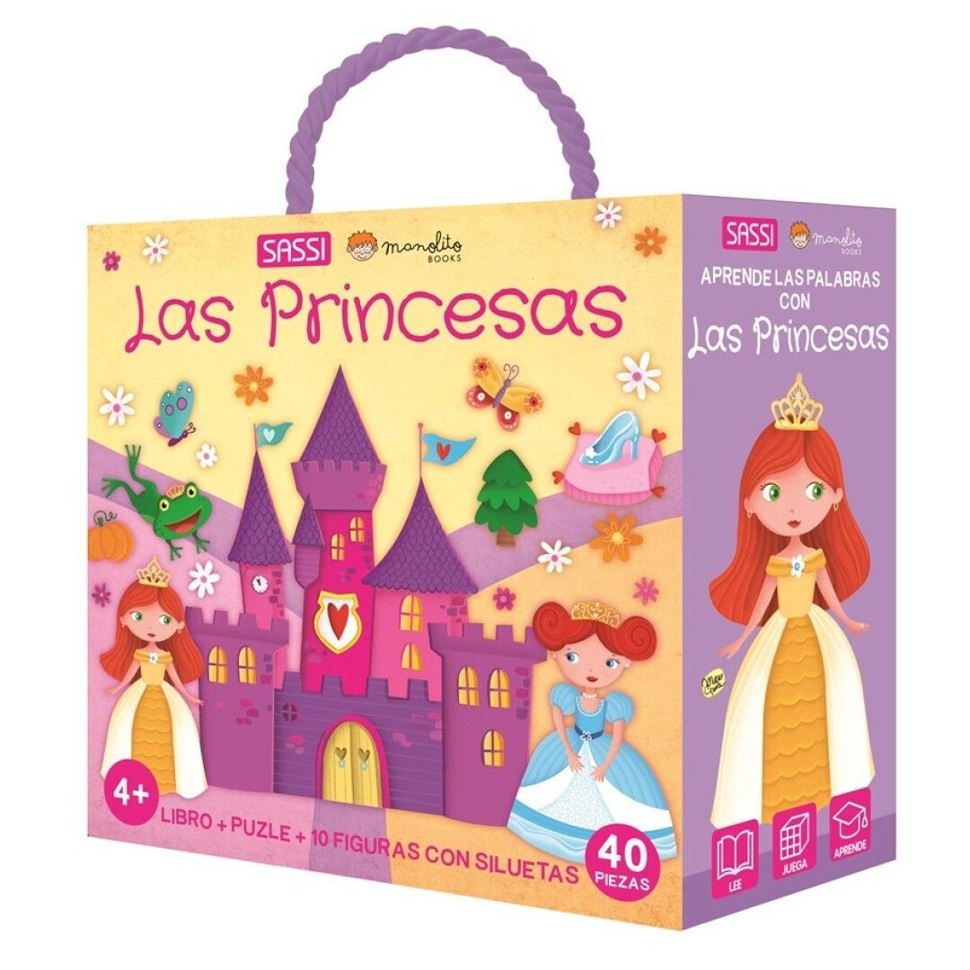 LAS PRINCESAS- LIBRO + PUZZLE + FIGURAS PARA MONTAR - MANOLITO BOOKS