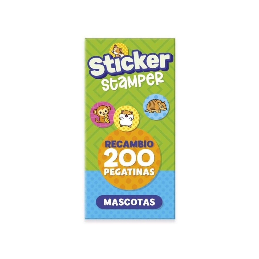 RECAMBIO STICKER STAMPER - MASCOTAS -