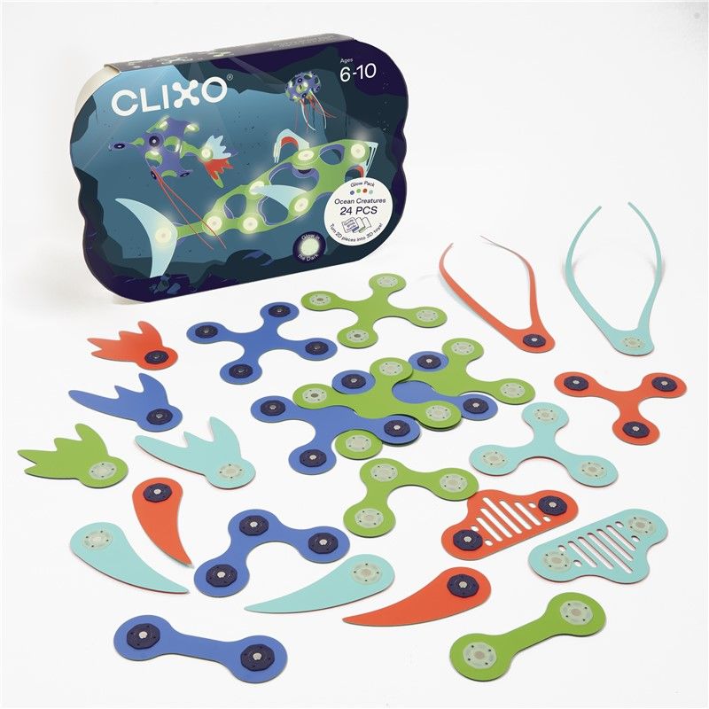 CLIXO - OCEAN CREATURES PACK - 24 PIEZAS