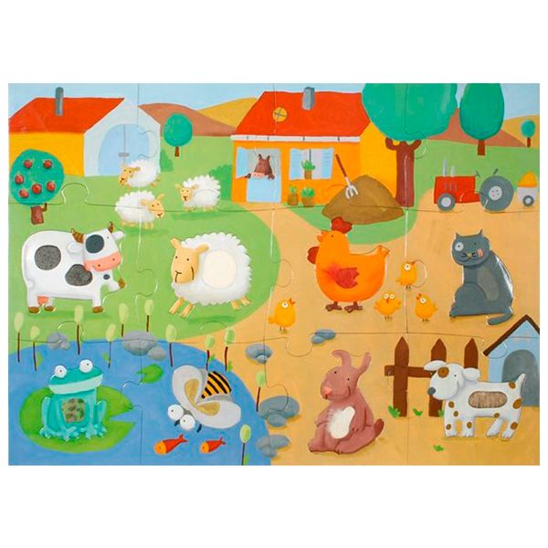 PUZZLE GIGANTE TÁCTIL - GRANJA
