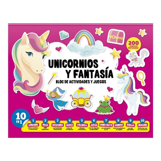 BLOC DE ACTIVIDADES Y JUEGOS - UNICORNIOS Y FANTASÍA-