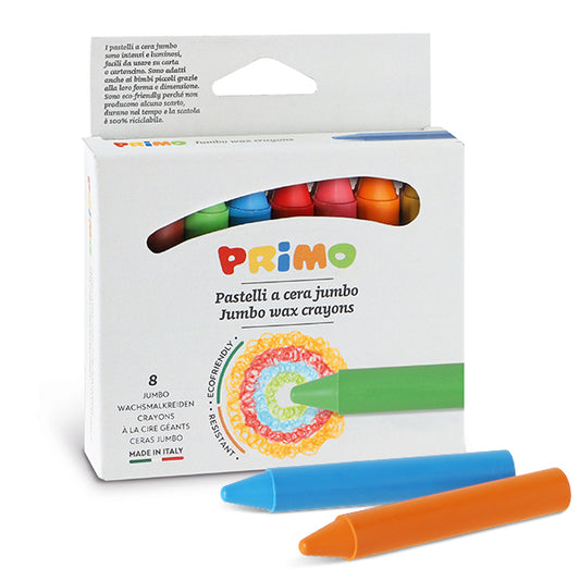 CERAS JUMBO- 8 COLORES - LÍNEA PRIMO
