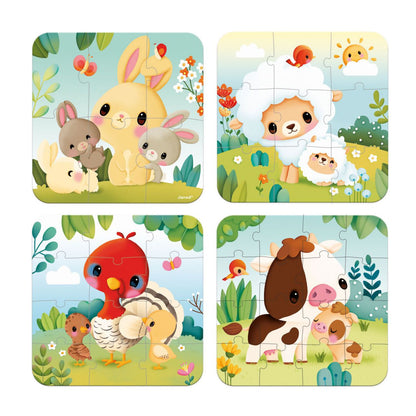 PUZZLES EVOLUTIVOS DE LOS ANIMALES DE LA GRANJA - JANOD
