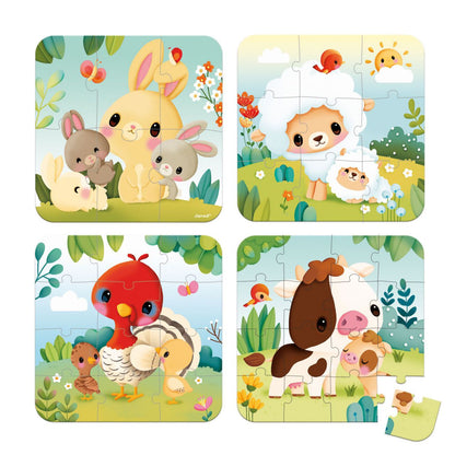 PUZZLES EVOLUTIVOS DE LOS ANIMALES DE LA GRANJA - JANOD