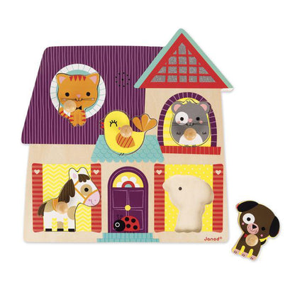 MIS AMIGOS LOS ANIMALES - PUZZLE ENCAJABLE MUSICAL - JANOD