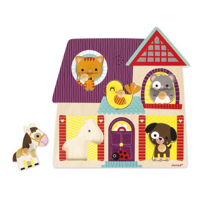 MIS AMIGOS LOS ANIMALES - PUZZLE ENCAJABLE MUSICAL - JANOD