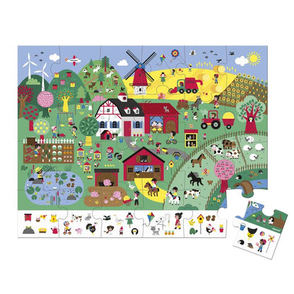 PUZZLE DE OBSERVACIÓN "LA GRANJA" - 24 PIEZAS - JANOD