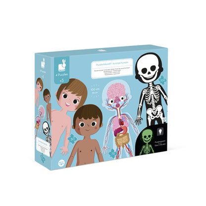 CUERPO HUMANO - 4 PUZZLES EDUCATIVOS - JANOD