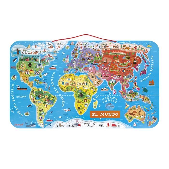 PUZZLE MAGNÉTICO ATLAS DEL MUNDO - JANOD -