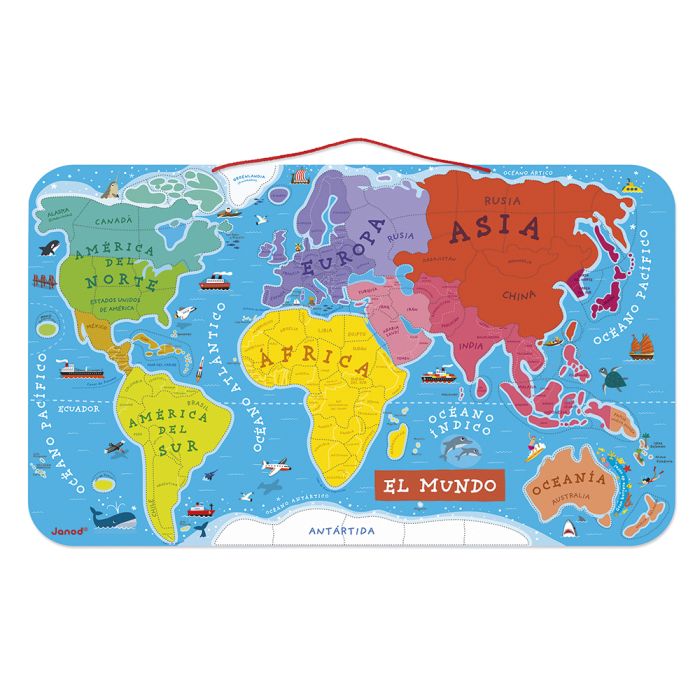 PUZZLE MAGNÉTICO ATLAS DEL MUNDO - JANOD -