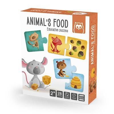 PUZZLE EDUCATIVO ANIMALES Y COMIDAS