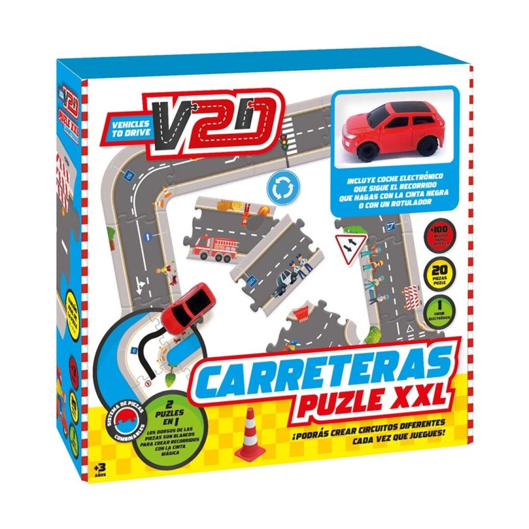 PUZZLE XXL INFINITO- CARRETERAS CON COCHE- IMAGILAND