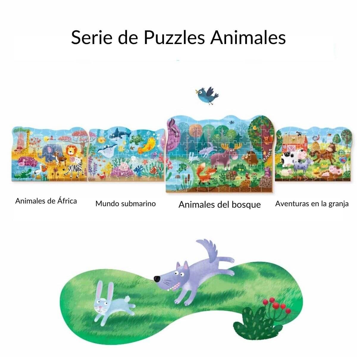 ANIMALES DEL BOSQUE - PUZZLE 60 PIEZAS