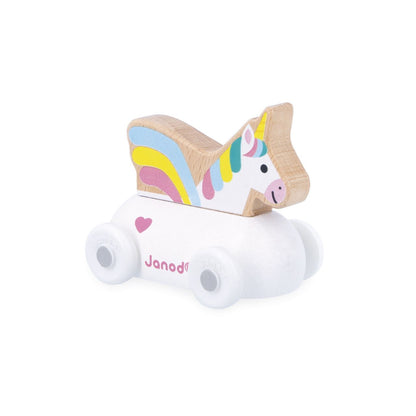 COCHE UNICORNIO DE MADERA - REINO ENCANTADO - CROSS ROADS JANOD