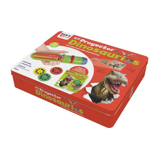 KIT PROYECTOR DINOSAURIOS - CAJA METÁLICA
