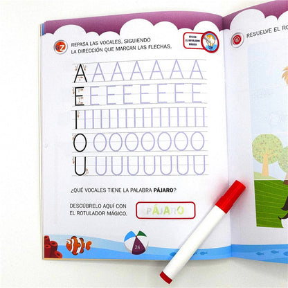 ROTULADOR MAGICO + CUADERNO DE REPASO 4 AÑOS -
