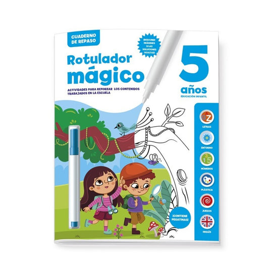 ROTULADOR MAGICO + CUADERNO DE REPASO 5 AÑOS -