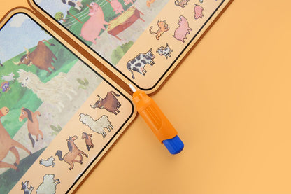 LIBRO DE DIBUJO MÁGICO-ANIMALES DE LA GRANJA