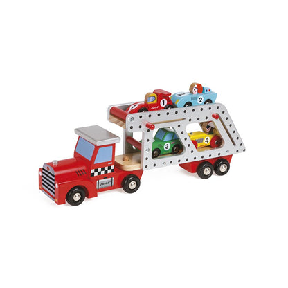 CAMIÓN PORTACOCHES + 4 COCHES - JANOD