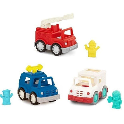 SET 3 MINI VEHÍCULOS DE EMERGENCIA - WONDER WHEELS
